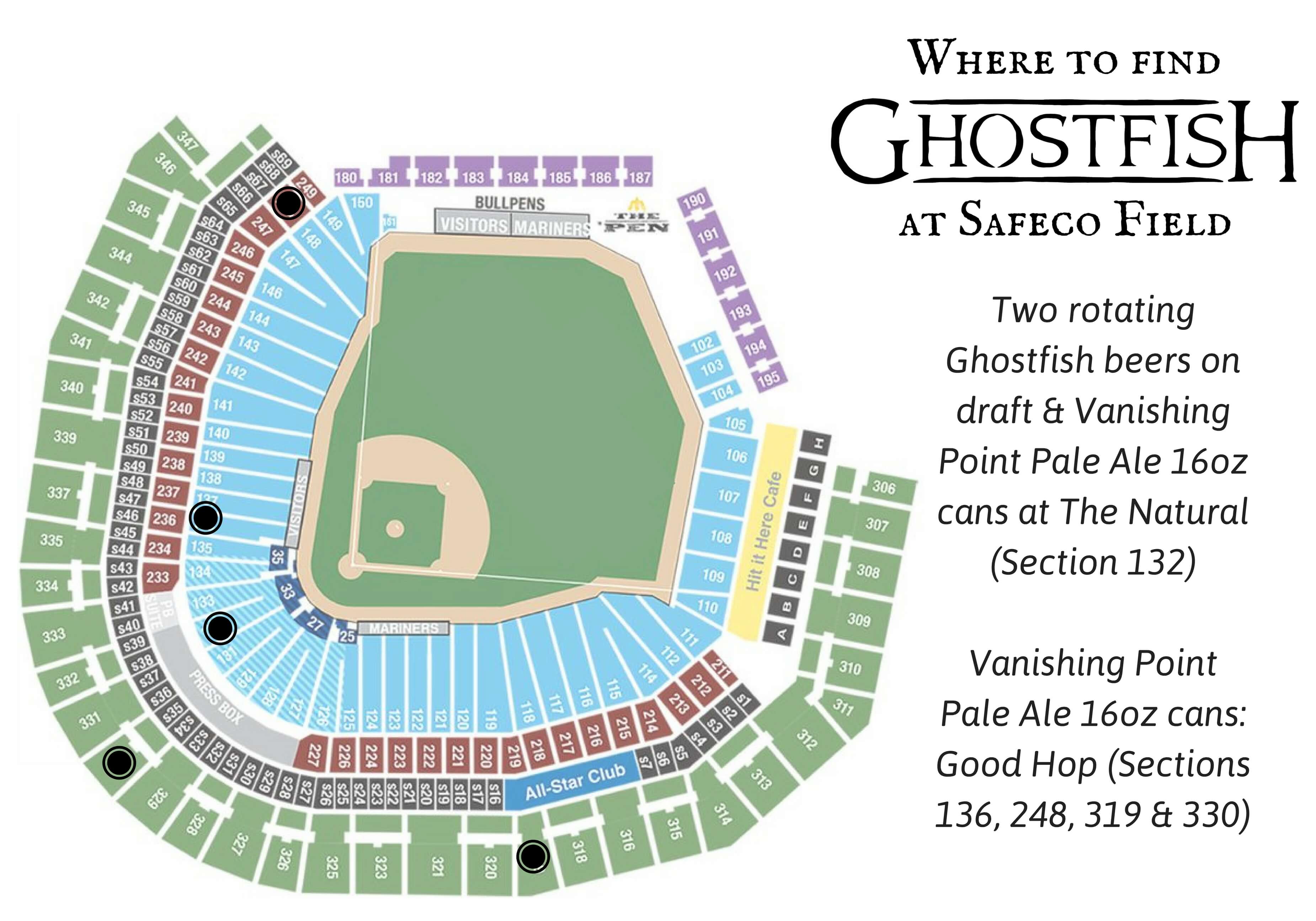 Safeco Field Ghostfish Brewing Map