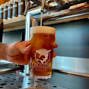 Ghostfish 16 oz Logo'd Pint Glass