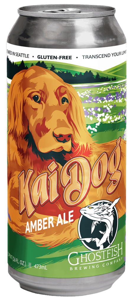 Ghostfish Brewing Kai Dog Amber Ale Can Ghostfish Brewing Kai Dog Amber Ale Can