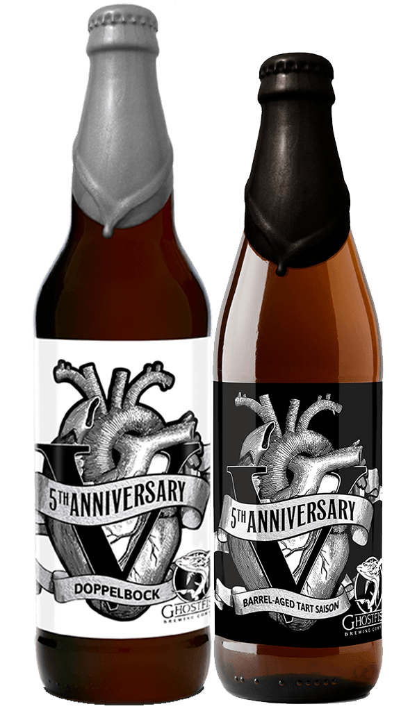 Gluten Free 5th Anniversary Doppelbock and Saison Gluten Free 5th Anniversary Doppelbock and Saison