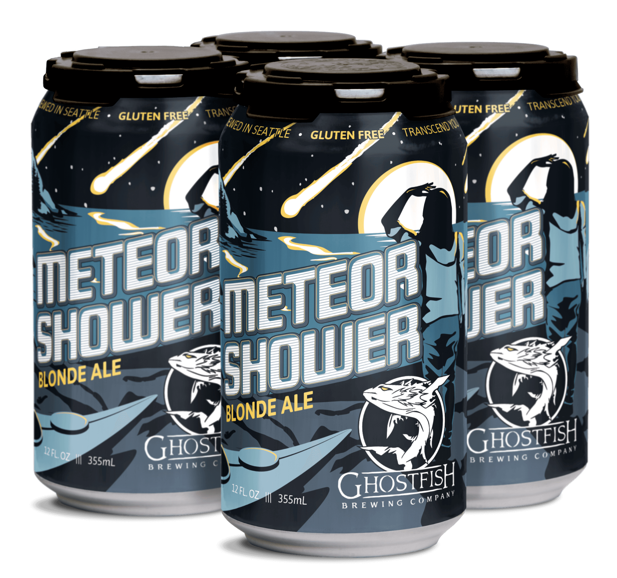 Case of Meteor Shower Blonde Ale 12 oz Cans Ghostfish Brewing Company