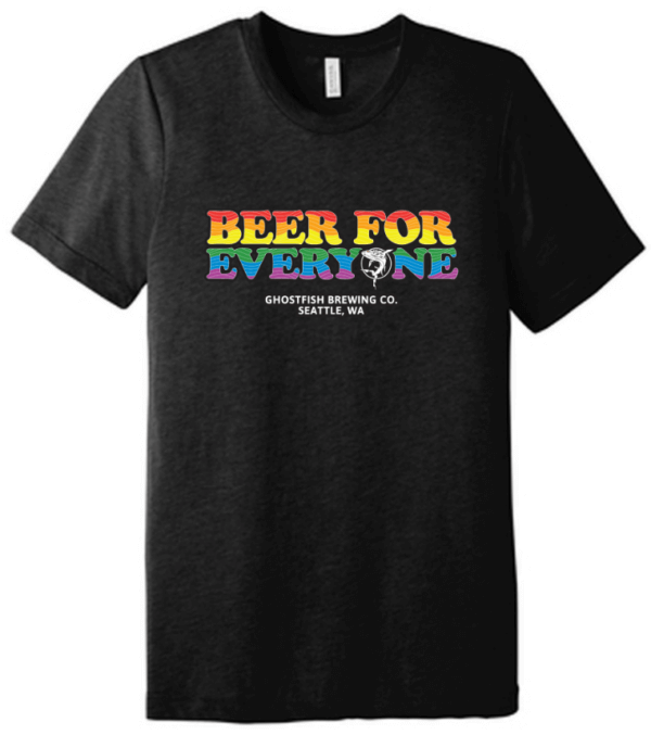Ghostfish "Beer For Everyone" T-Shirt (Heather Black) - Image 2