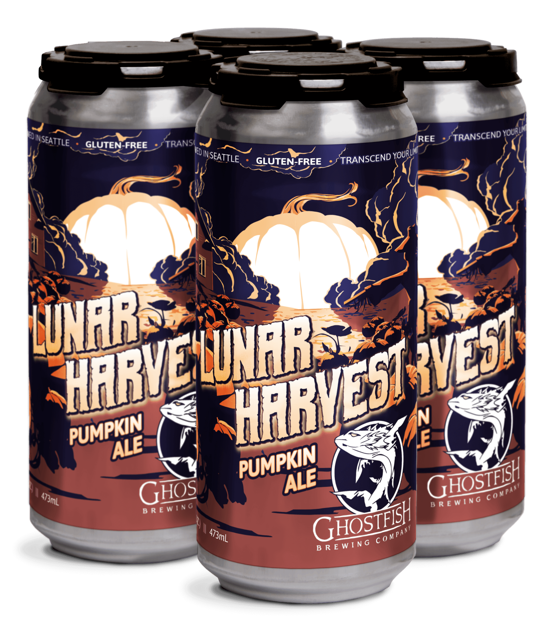 デバイスワークス　ALE NO ALE Lunar Harvest Pumpkin Ale 16oz Cans - Ghostfish Brewing Company