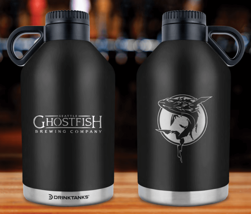 Ghostfish Logo'd DrinkTanks® Session 64 oz Growler (3 color options) - Image 6