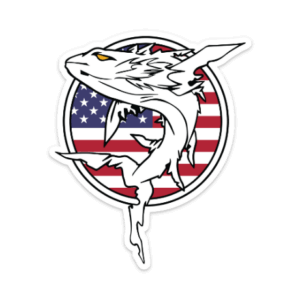 Ghostfish USA Flag Logo Sticker