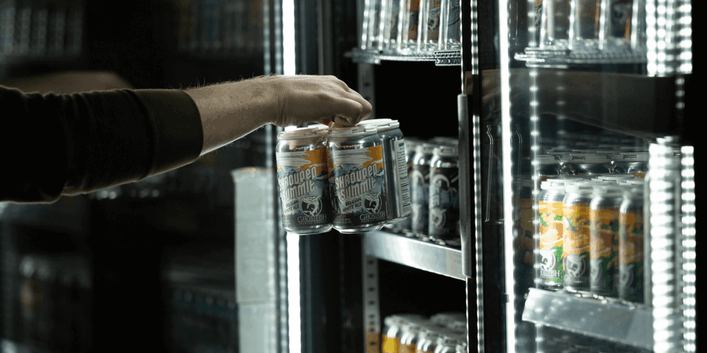 Pulling Ghostfish Gluten Free Beer from the Cooler