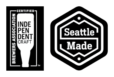 brewers association independent craft and seattle made logos