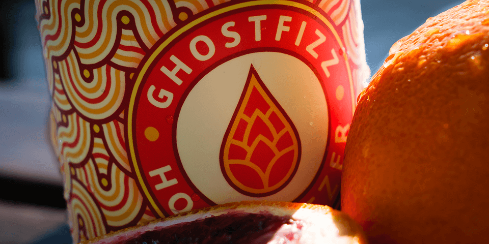 ghostfizz blood orange nonalcoholic gluten free hop seltzer